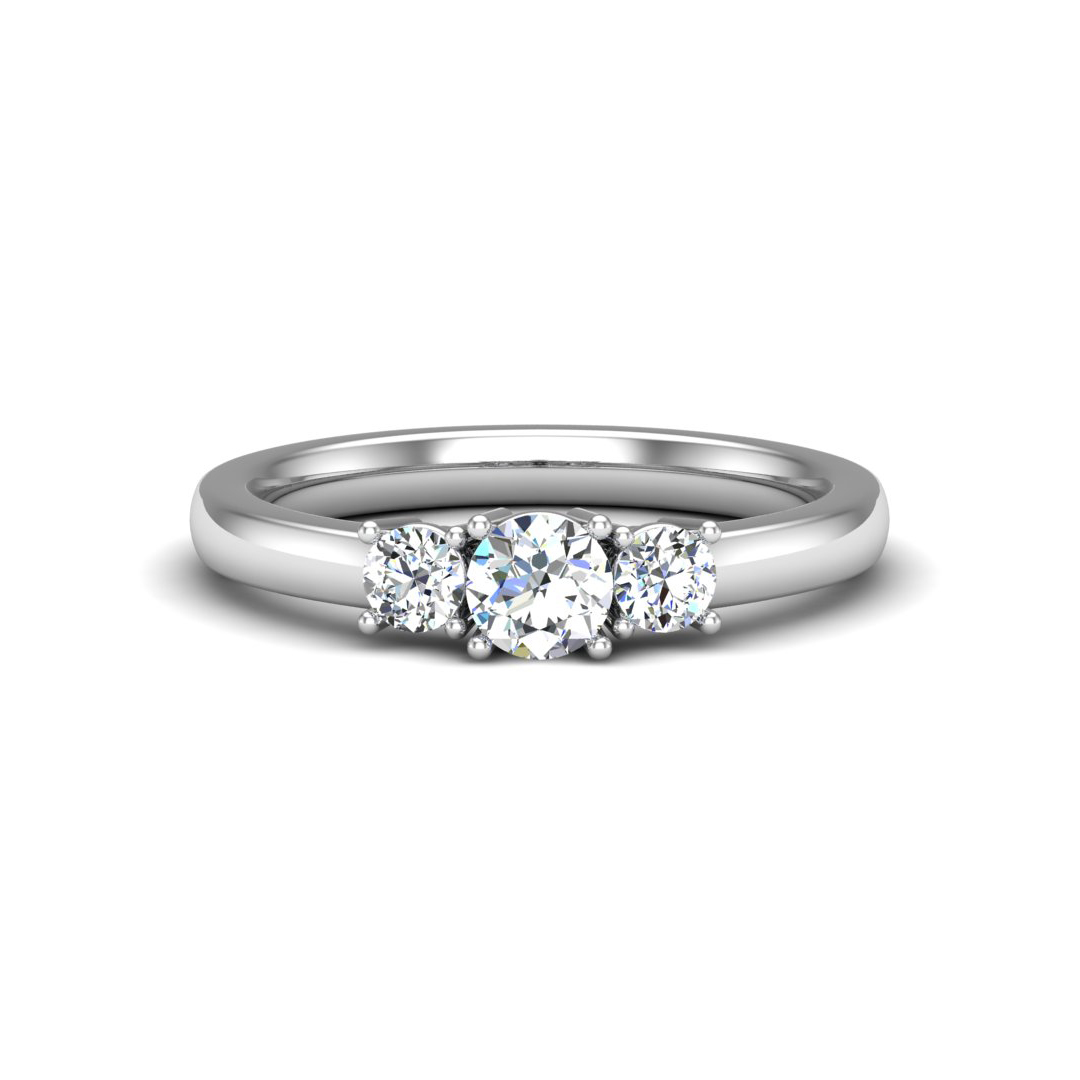 Hallie Three-Stone Engagement Ring